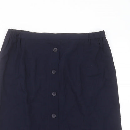 Preworn Womens Blue  Polyester Straight & Pencil Skirt Size 32 in