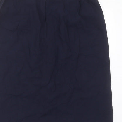 Preworn Womens Blue  Polyester Straight & Pencil Skirt Size 32 in