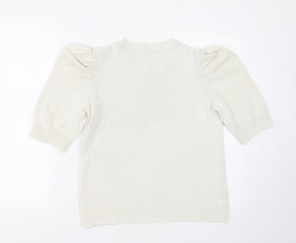 Womens UK Size 10 NEXT Ivory Pullover Jumper