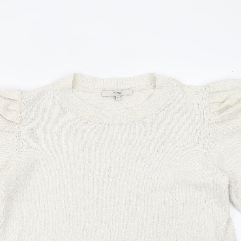 Womens UK Size 10 NEXT Ivory Pullover Jumper