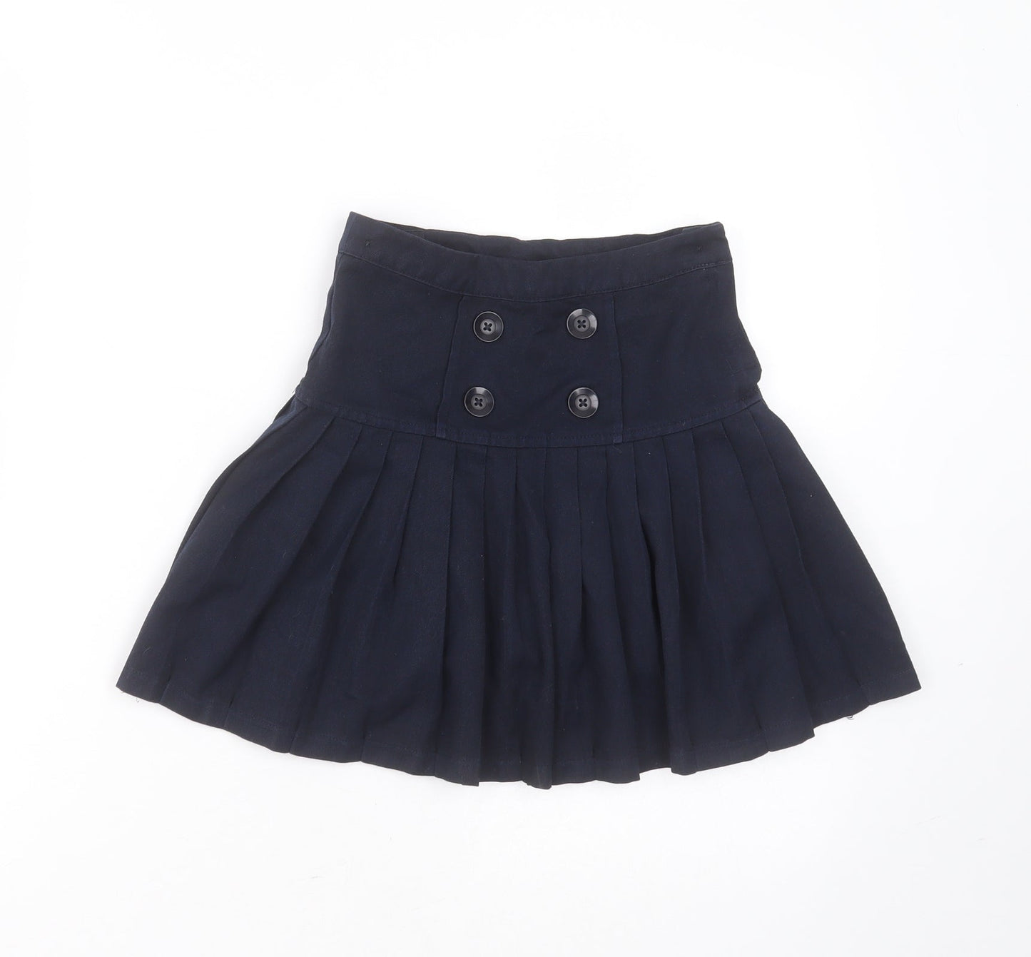 NEXT Girls Blue  Polyester A-Line Skirt Size 7 Years  Regular  - pleated