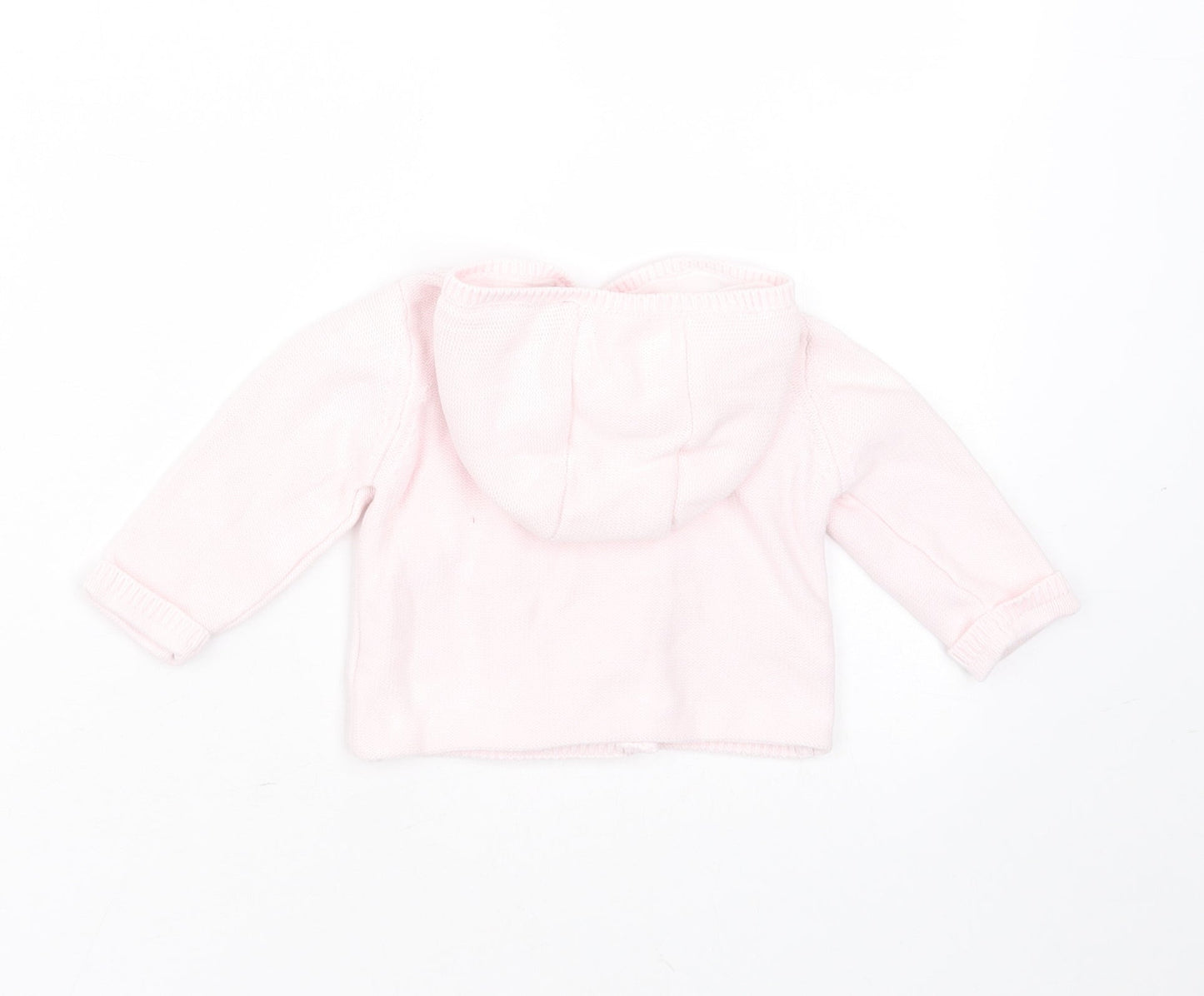 Mini Club Girls Pink  Cotton Cardigan Jumper Size 6-9 Months  Button - hoodie