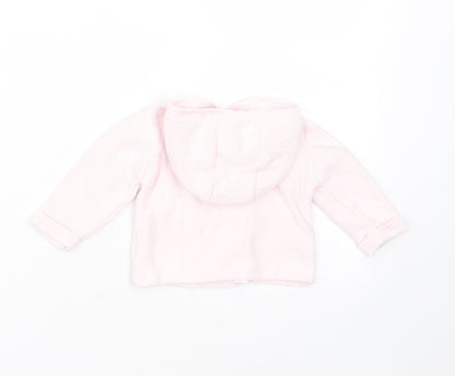 Mini Club Girls Pink  Cotton Cardigan Jumper Size 6-9 Months  Button - hoodie