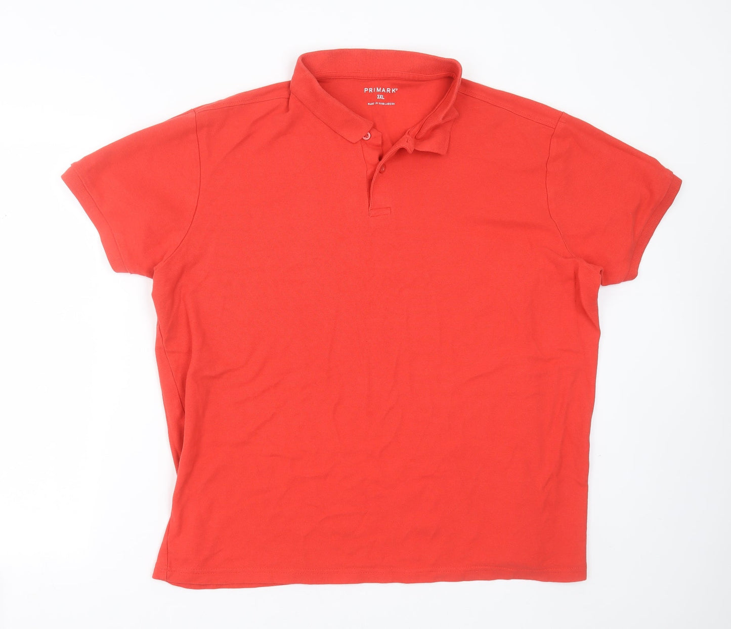Primark Mens Red  Cotton  Polo Size 3XL Collared