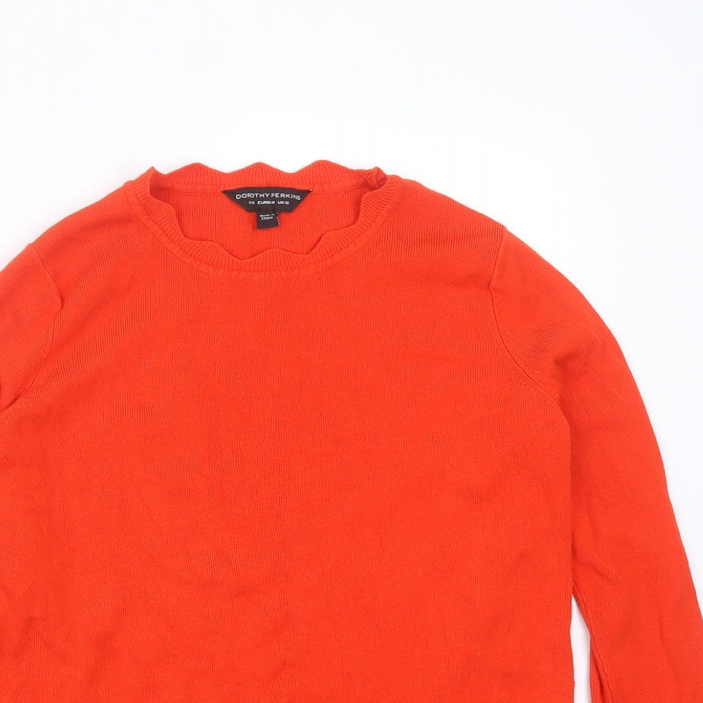 Womens UK Size 12 Dorothy Perkins Orange Pullover Jumper
