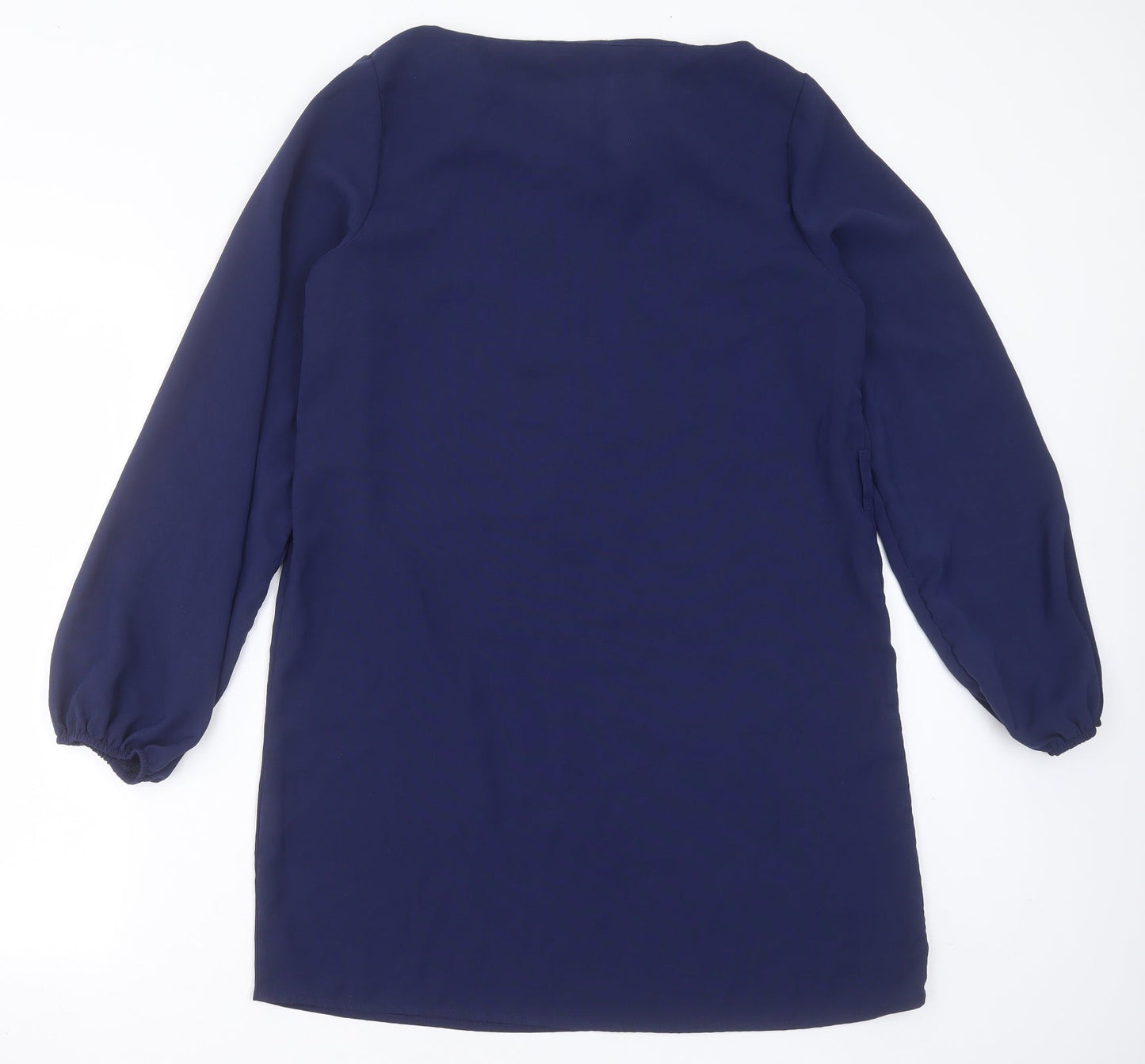 SheIn Womens Blue  Polyester Shift  Size L  V-Neck