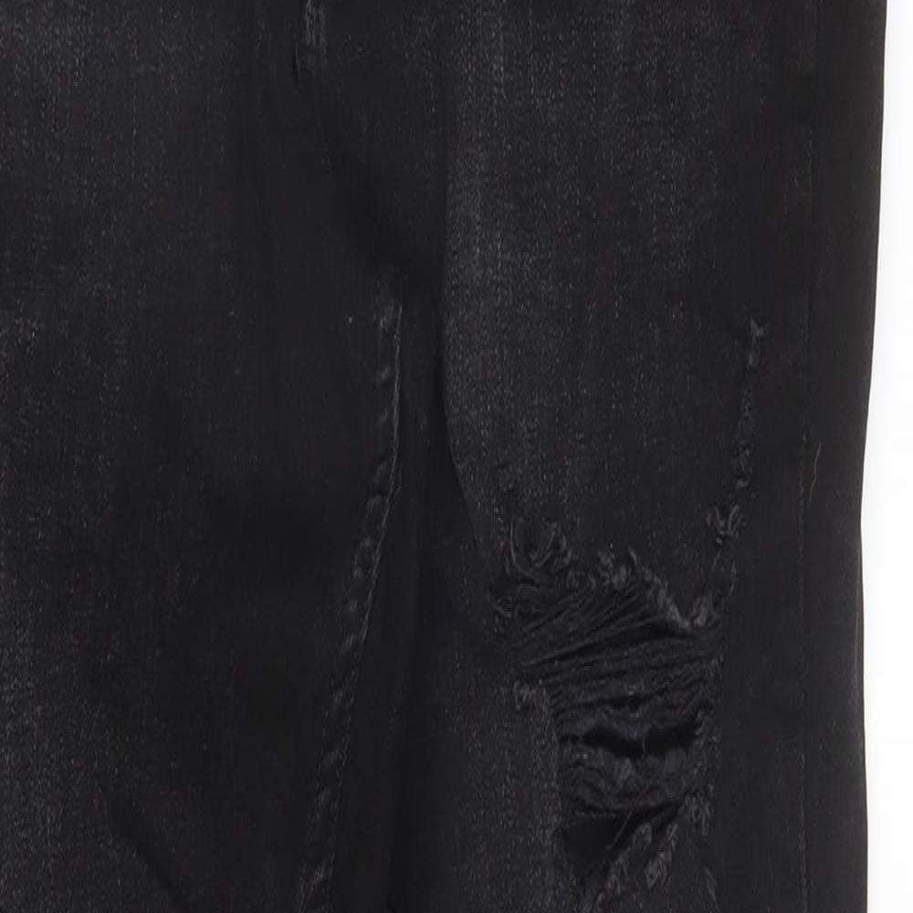 Primark Womens Black  Cotton Skinny Jeans Size 10 L28 in Regular Zip
