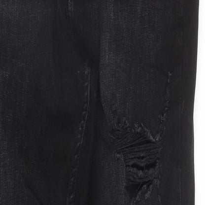 Primark Womens Black  Cotton Skinny Jeans Size 10 L28 in Regular Zip