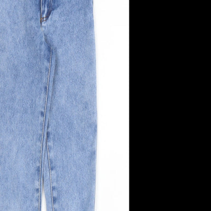Mango Girls Blue  Cotton Skinny Jeans Size 9 Months L22 in Regular Zip