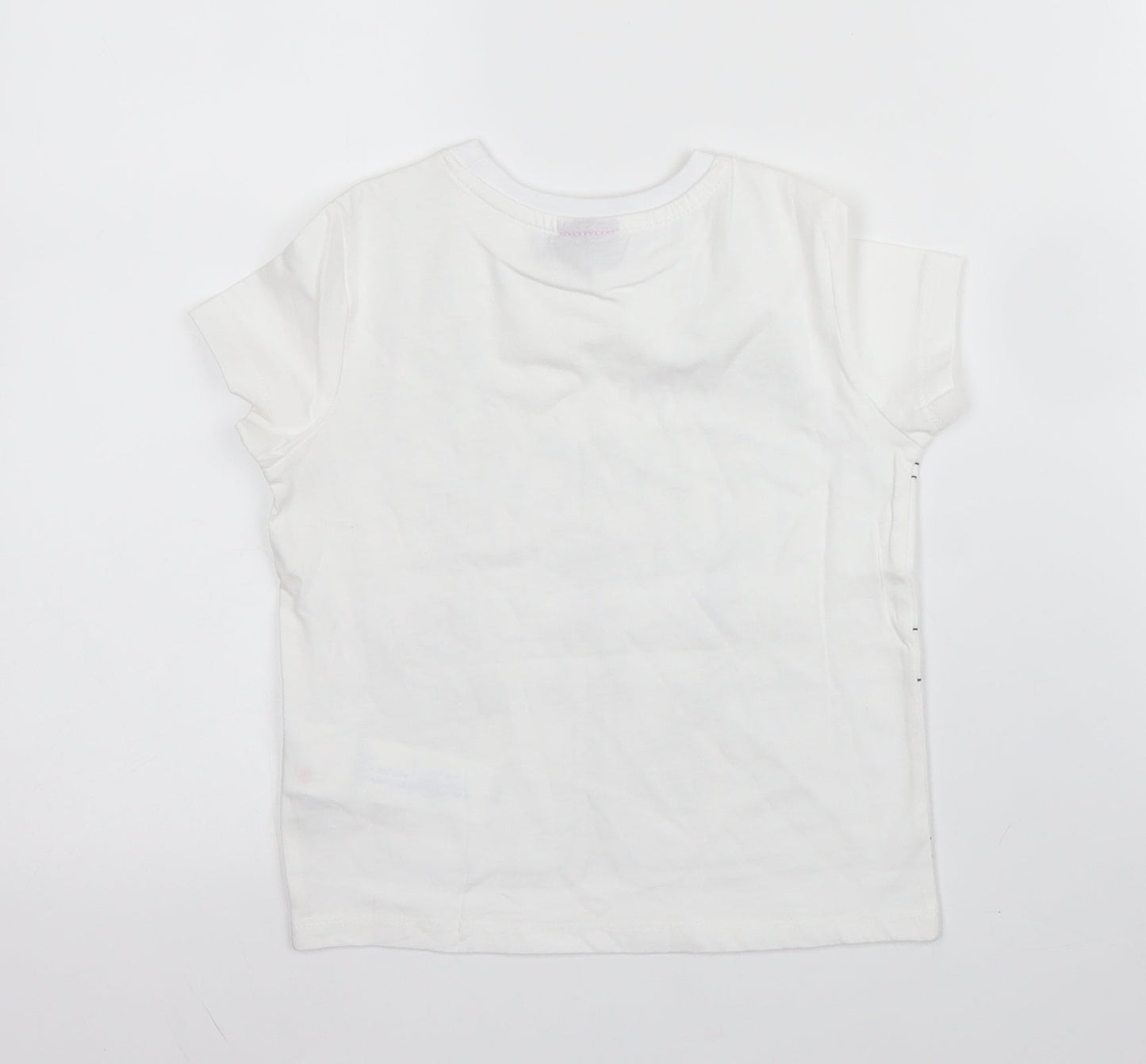 Sergent Major Boys White  Cotton Basic T-Shirt Size 2 Years Round Neck