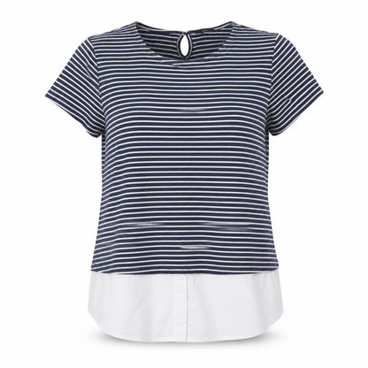 Womens UK Size 14 M&Co Blue Basic Blouse