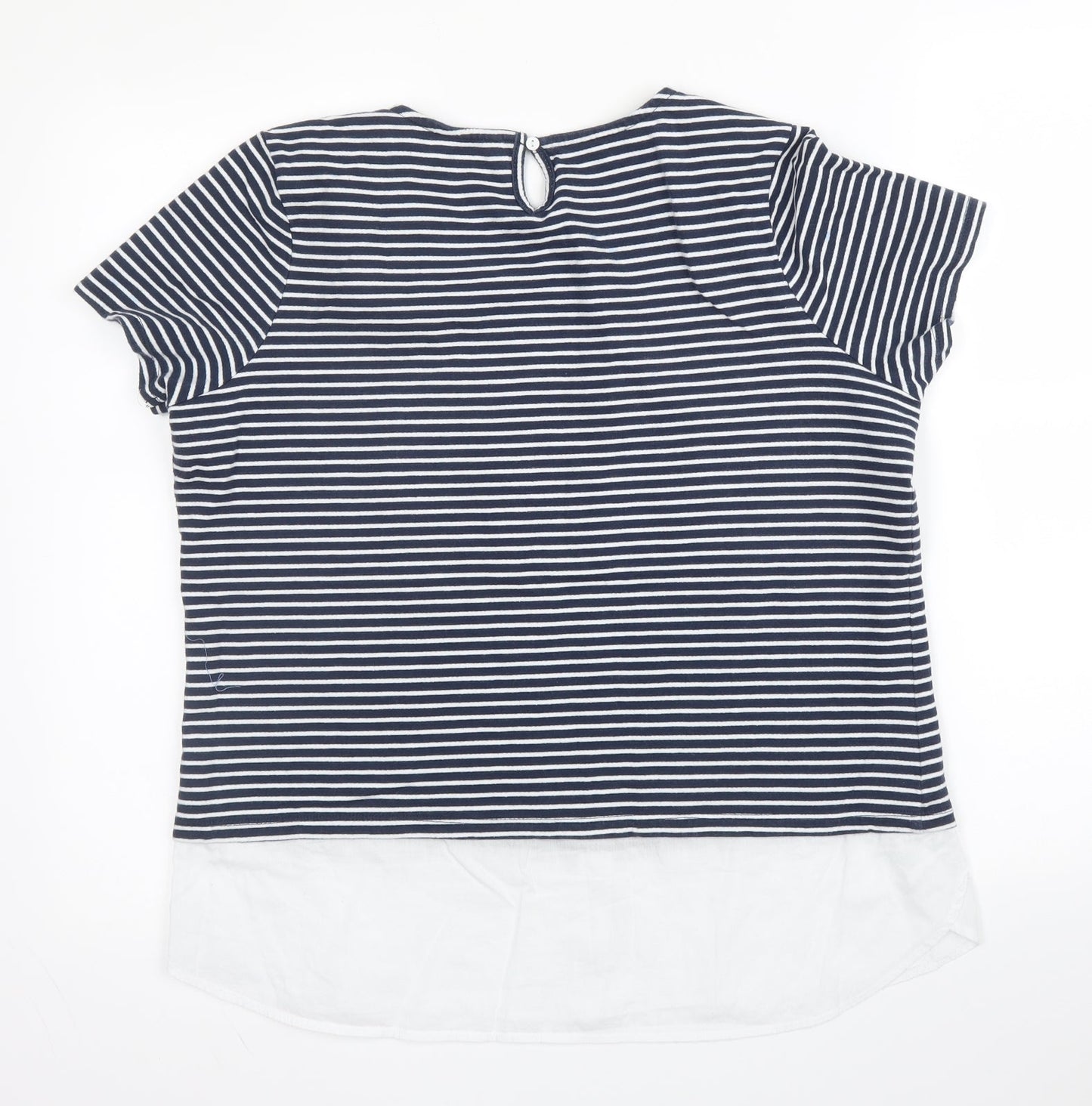 Womens UK Size 14 M&Co Blue Basic Blouse