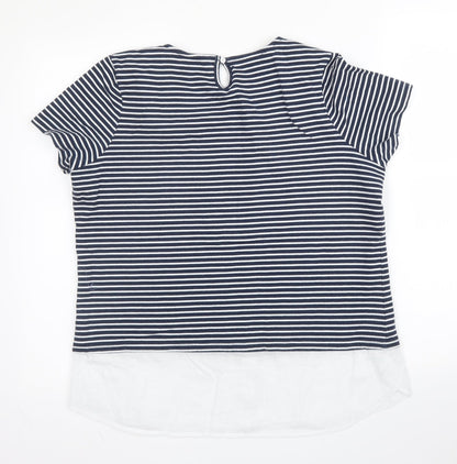Womens UK Size 14 M&Co Blue Basic Blouse