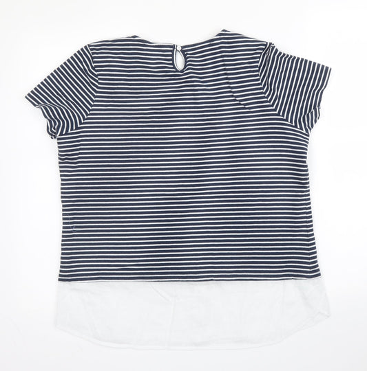 Womens UK Size 14 M&Co Blue Basic Blouse