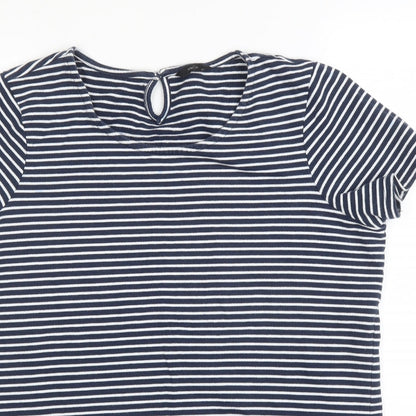Womens UK Size 14 M&Co Blue Basic Blouse