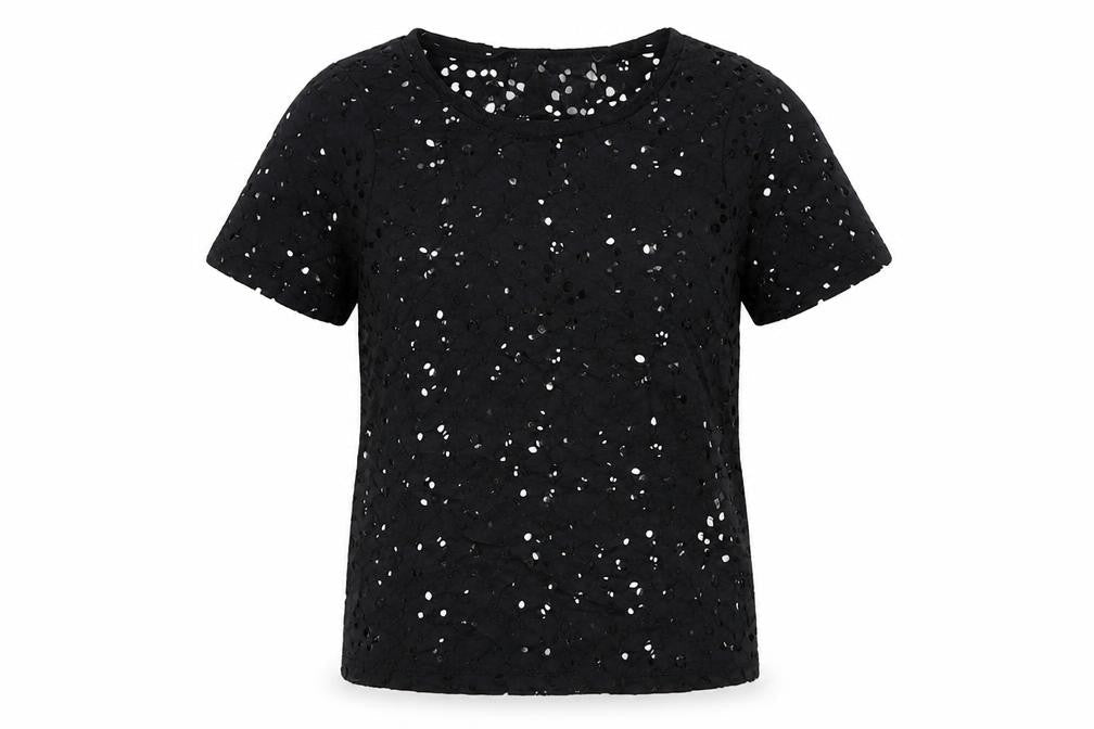 Womens UK Size 10 New Look Black Basic Blouse