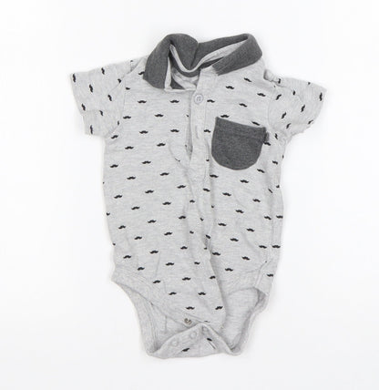 George Boys Grey  Cotton Leotard One-Piece Size 6-9 Months