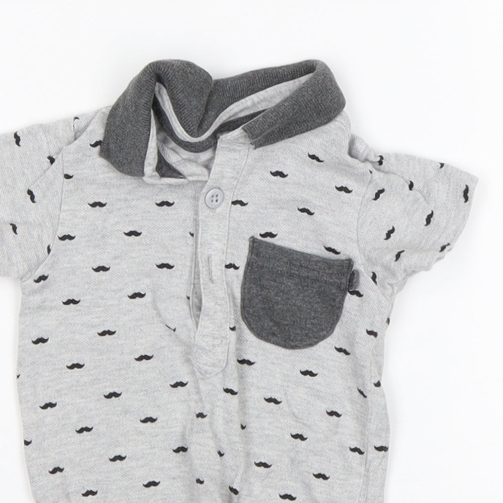 George Boys Grey  Cotton Leotard One-Piece Size 6-9 Months