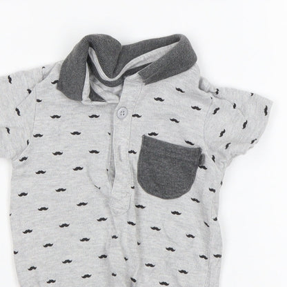 George Boys Grey  Cotton Leotard One-Piece Size 6-9 Months