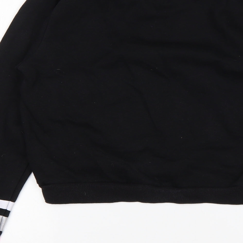 PEP&CO Girls Black  Cotton Pullover Sweatshirt Size 10-11 Years