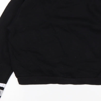 PEP&CO Girls Black  Cotton Pullover Sweatshirt Size 10-11 Years