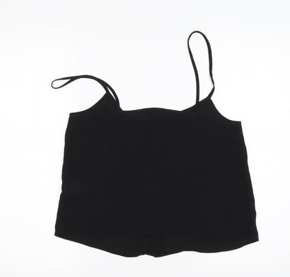 Womens UK Size 10 Topshop Black Basic Tank