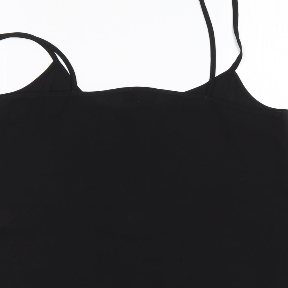 Womens UK Size 10 Topshop Black Basic Tank
