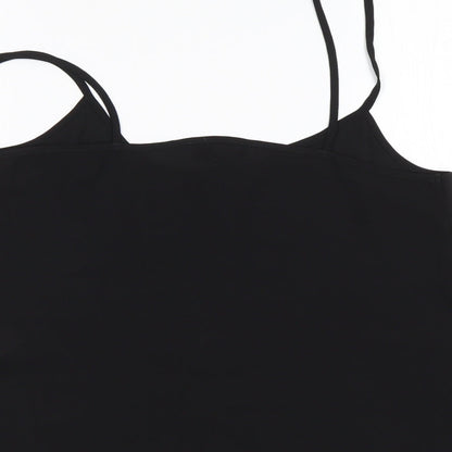 Womens UK Size 10 Topshop Black Basic Tank