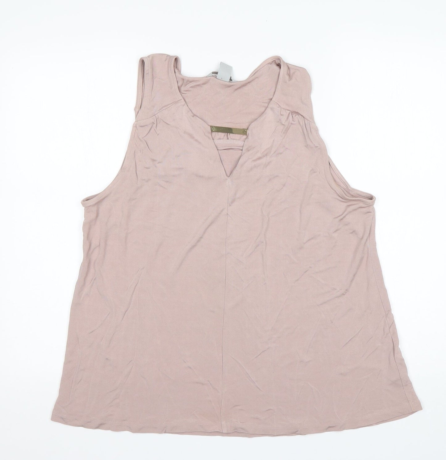 Womens UK Size L H&M Pink Basic Blouse