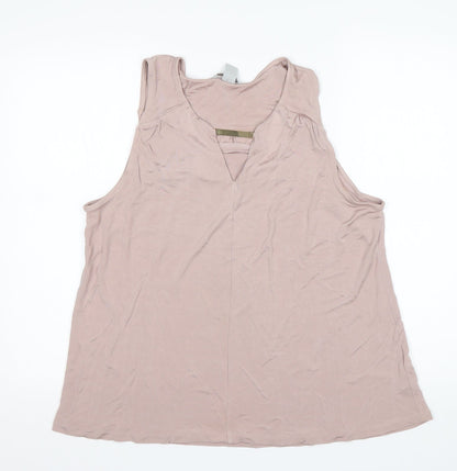 Womens UK Size L H&M Pink Basic Blouse