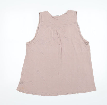 Womens UK Size L H&M Pink Basic Blouse