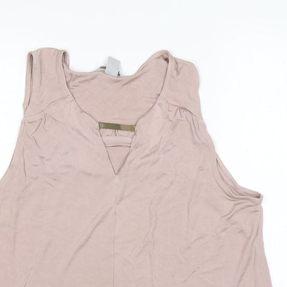 Womens UK Size L H&M Pink Basic Blouse