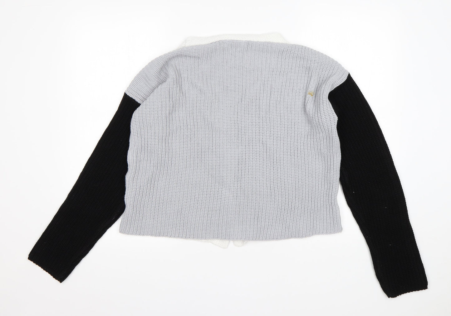 Boohoo Womens Multicoloured V-Neck  Acrylic Cardigan Jumper Size S