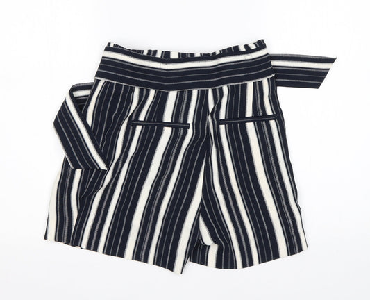 H&M Womens Multicoloured Striped Polyester Sailor Shorts Size 6 L4 in Regular