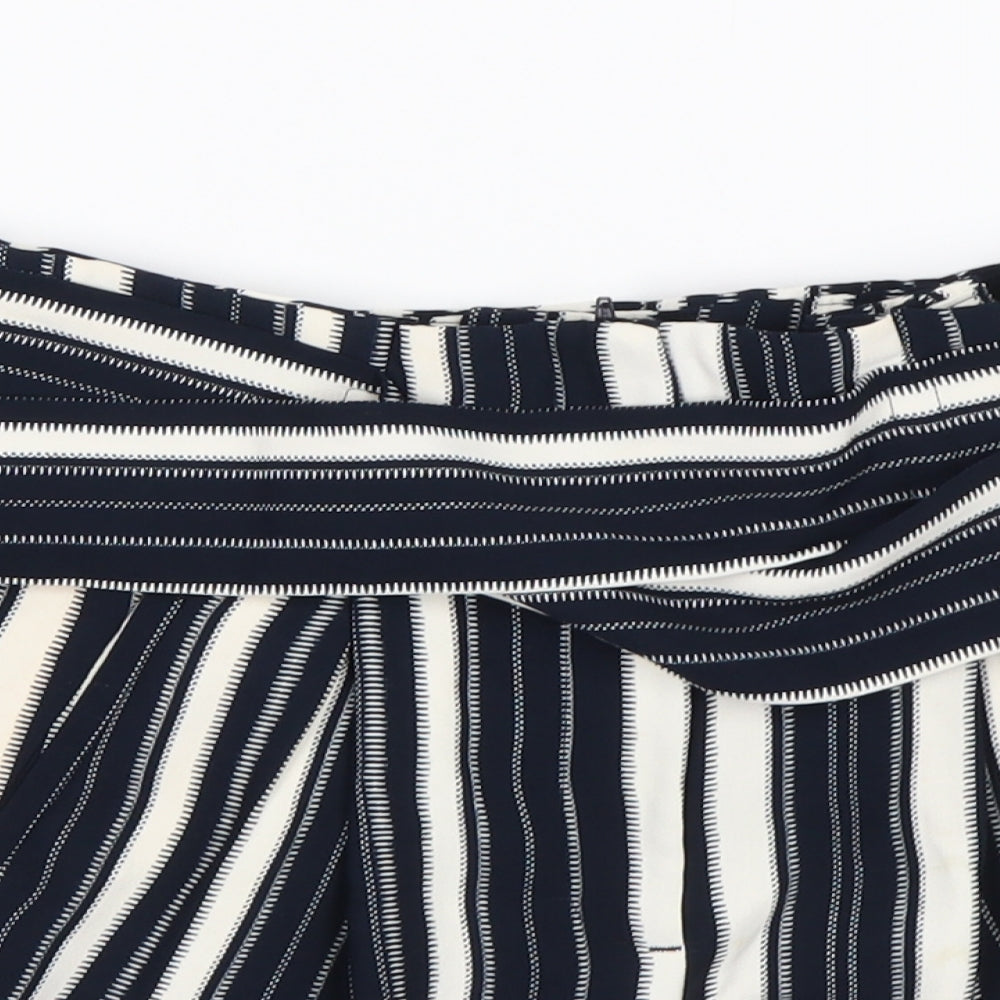 H&M Womens Multicoloured Striped Polyester Sailor Shorts Size 6 L4 in Regular
