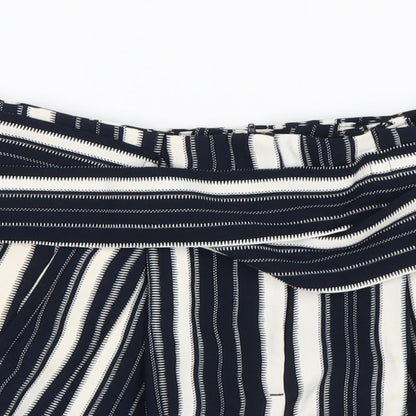 H&M Womens Multicoloured Striped Polyester Sailor Shorts Size 6 L4 in Regular