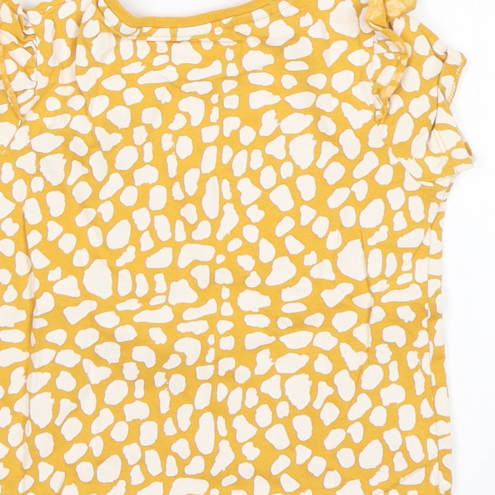 Primark Girls Multicoloured Animal Print Cotton Basic T-Shirt Size 18-24 Months Round Neck
