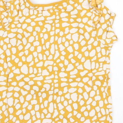 Primark Girls Multicoloured Animal Print Cotton Basic T-Shirt Size 18-24 Months Round Neck