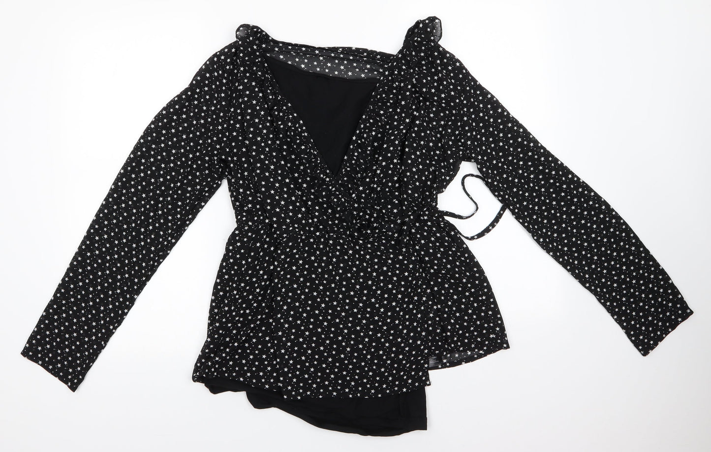 Womens UK Size L Mamalicious Black Basic Blouse