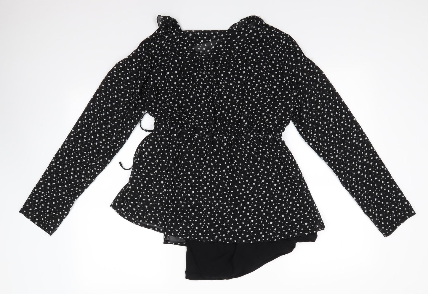 Womens UK Size L Mamalicious Black Basic Blouse