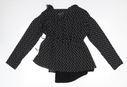 Womens UK Size L Mamalicious Black Basic Blouse