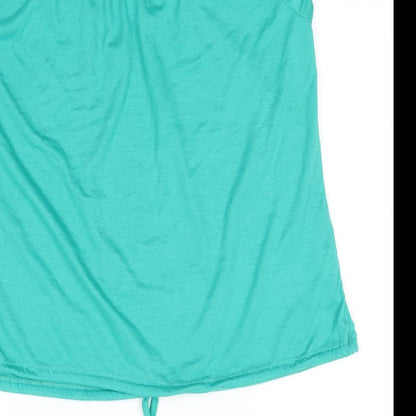 Originals Womens Green  Polyester Basic Blouse Size 16 Round Neck