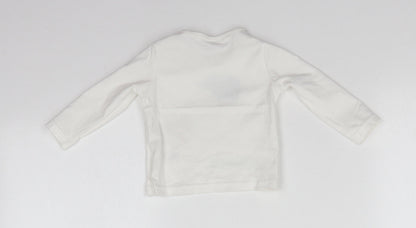 Back view of Tu Baby Multicoloured 100% Cotton Basic Blouse, size 0-3, Months Round Neck
