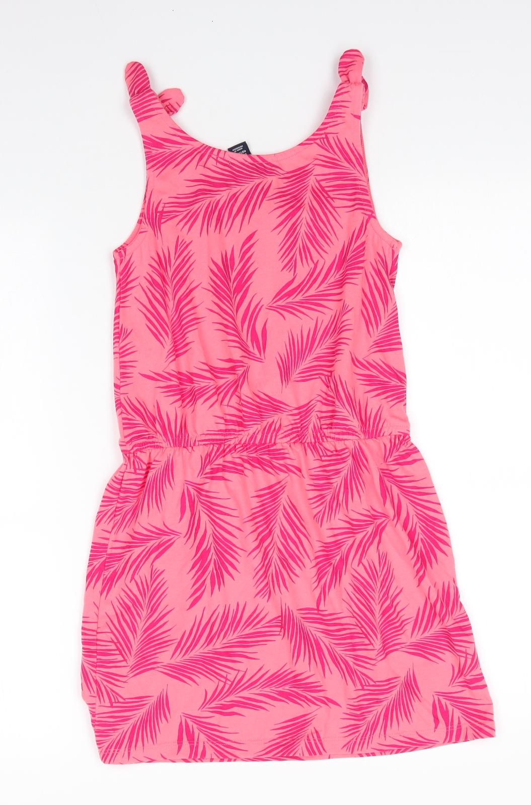 Gap Girls Pink  Cotton A-Line  Size M  Round Neck