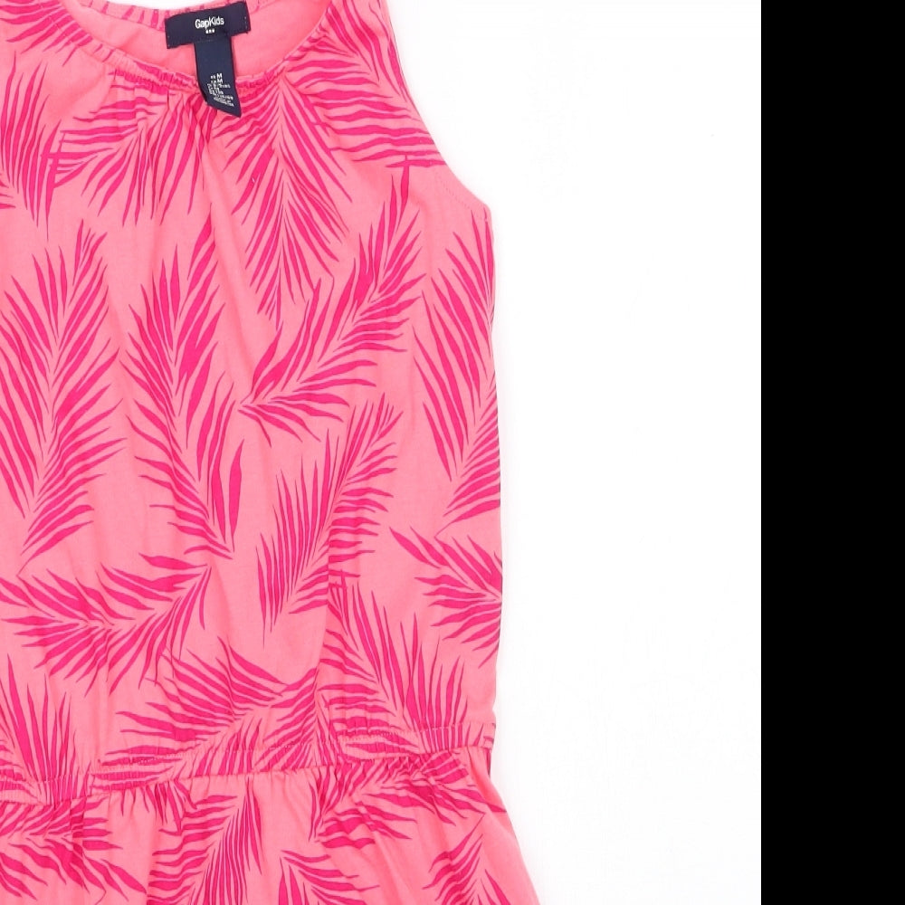 Gap Girls Pink  Cotton A-Line  Size M  Round Neck