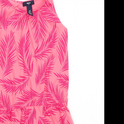 Gap Girls Pink  Cotton A-Line  Size M  Round Neck