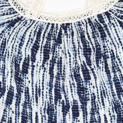 Capsule Womens Blue  Viscose Basic Blouse Size 16 Square Neck