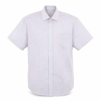 Mens UK Size 16 M&S Multicoloured  Button-Up Short Sleeve Casual Shirt