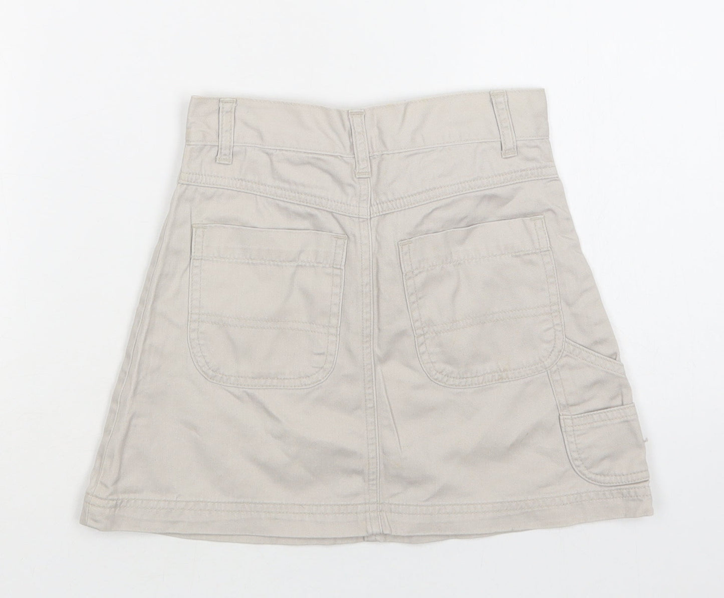 E.A Outerwear For Kids Girls Beige  Cotton Cargo Skirt Size 6-7 Years  Regular Buckle
