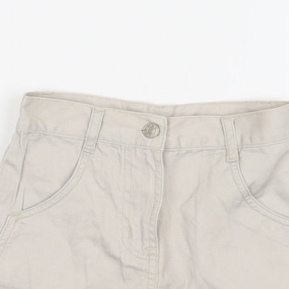 E.A Outerwear For Kids Girls Beige  Cotton Cargo Skirt Size 6-7 Years  Regular Buckle